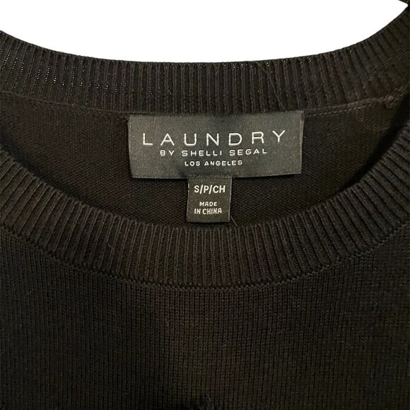 Laundry By Shelli Segal Black Lace Women’s Short Sleeve Sweater Size: SP - Picture 3 of 5